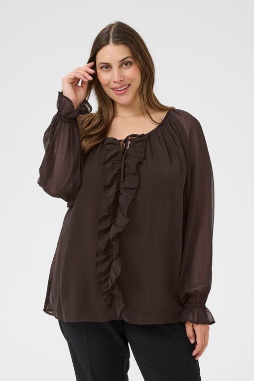 KCmilanna Blouse w5 - Black Coffee, 44