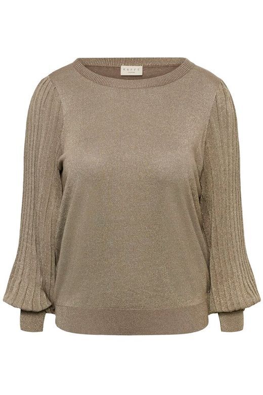 KCregitta Pleat LS Pullover w5 - Morel, XL=54