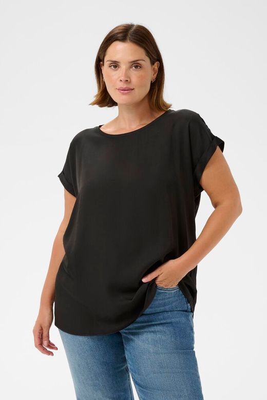 KCmilia Wing SL Blouse w5 - Black Coffee, 48