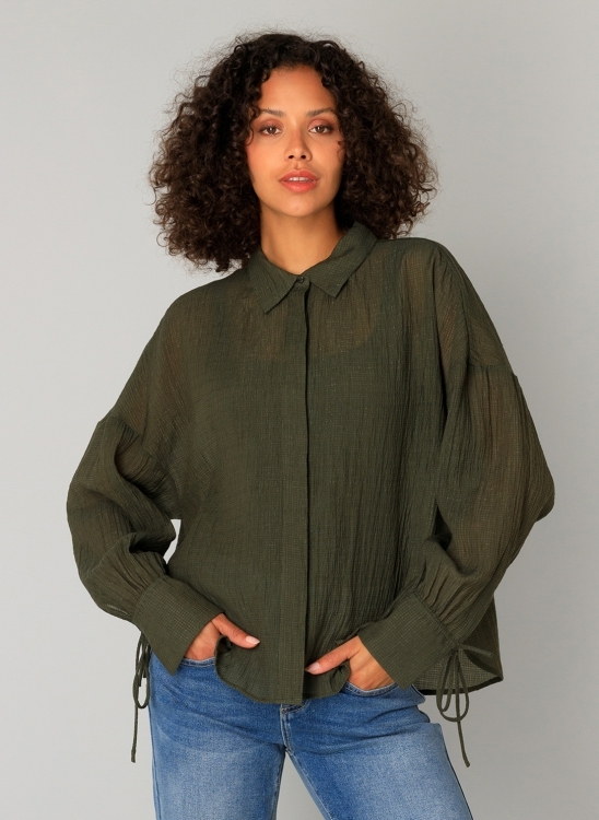Yest blouse Coralie f5 - Army Green, 44