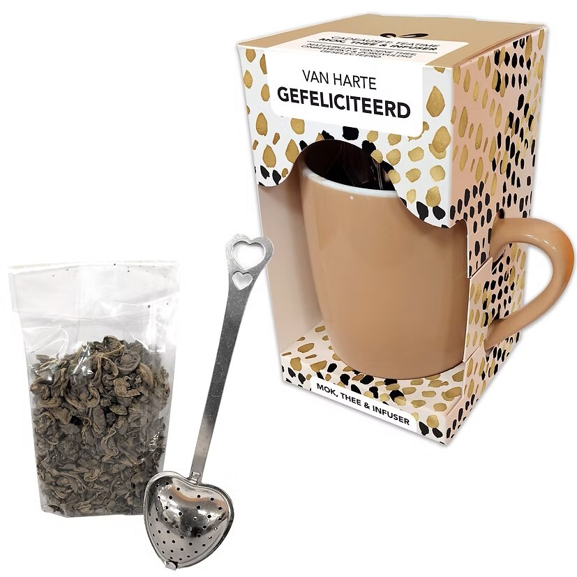 Theemok Set - Van harte gefeliciteerd