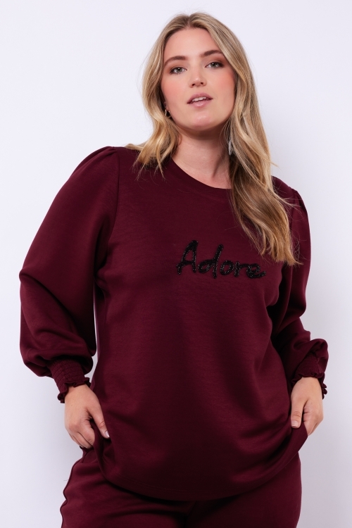 Exxcellent Livia sweater w5 - Amarone Cabernet, 48