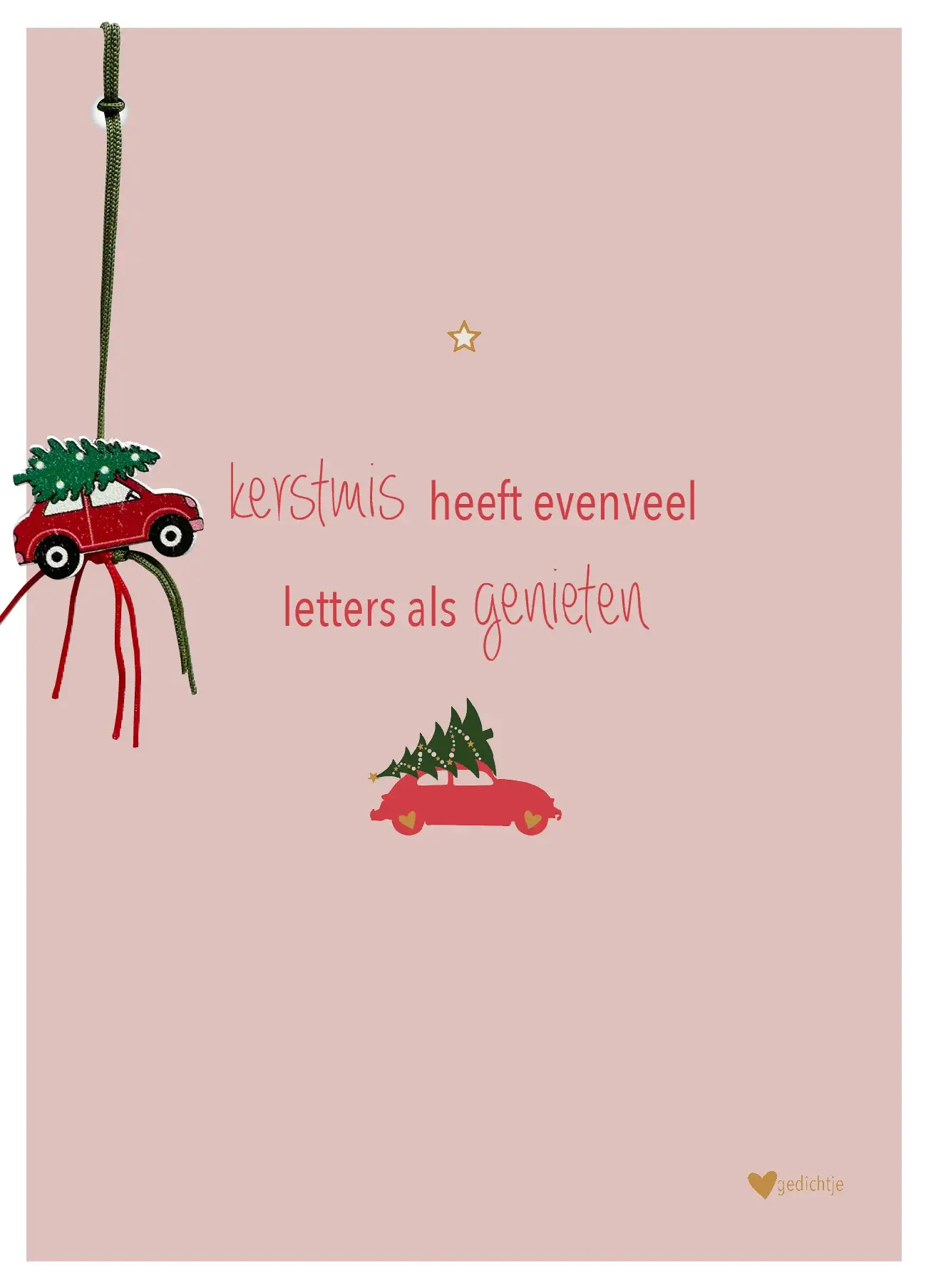 Kerstmis heeft evenveel letters als genieten