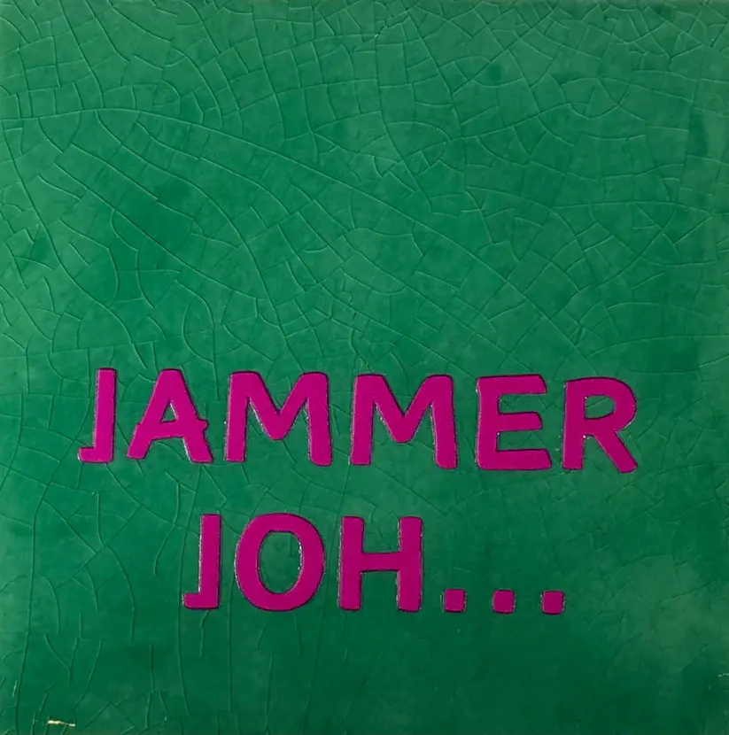 Tegeltje 'jammer joh' groen