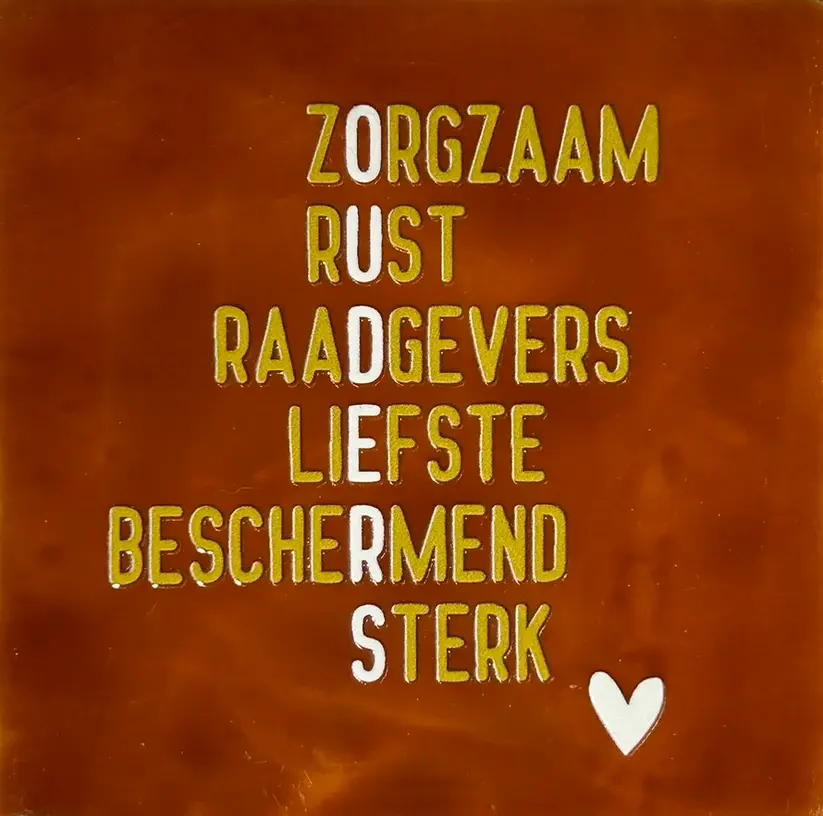 Tegeltje "ouders"terra