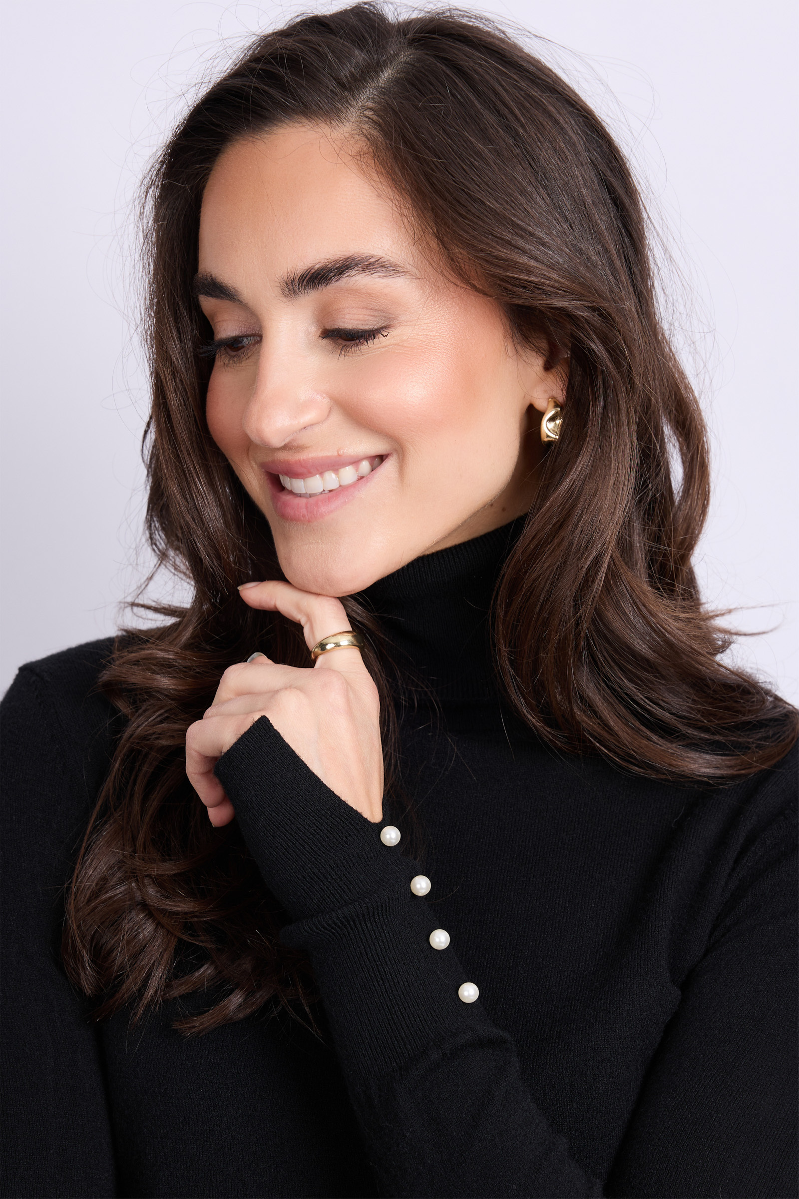 C&S Kalisse knit pullover black w5