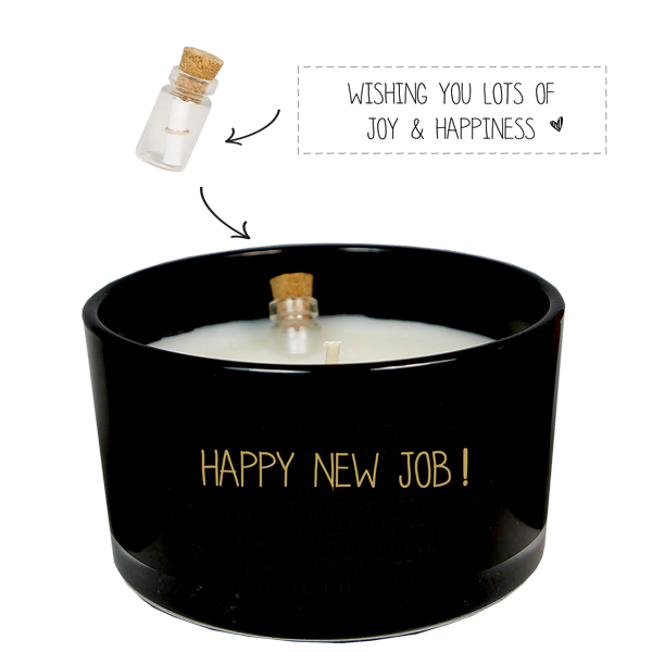 FLESSENPOST KAARS - HAPPY NEW JOB! - WARM CASHMERE