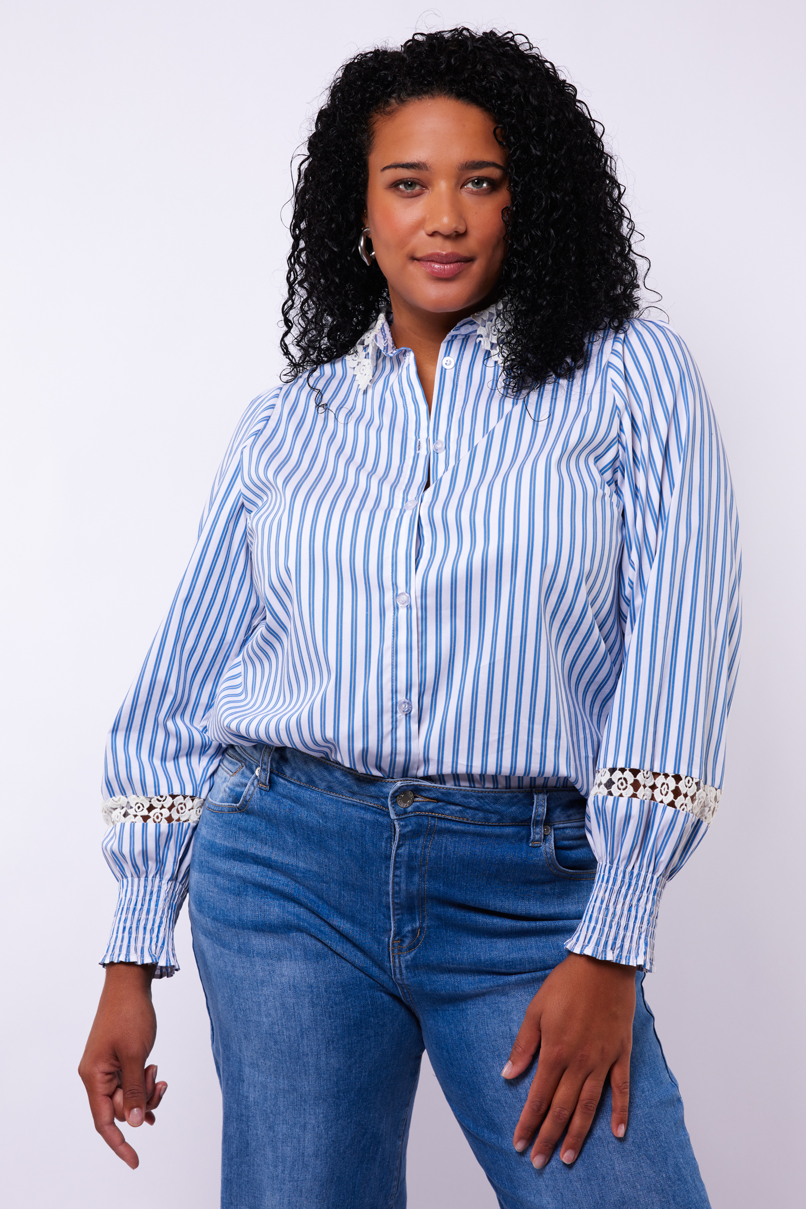 Exxcellent Verena blouse v6 - Celestial Blue, 54