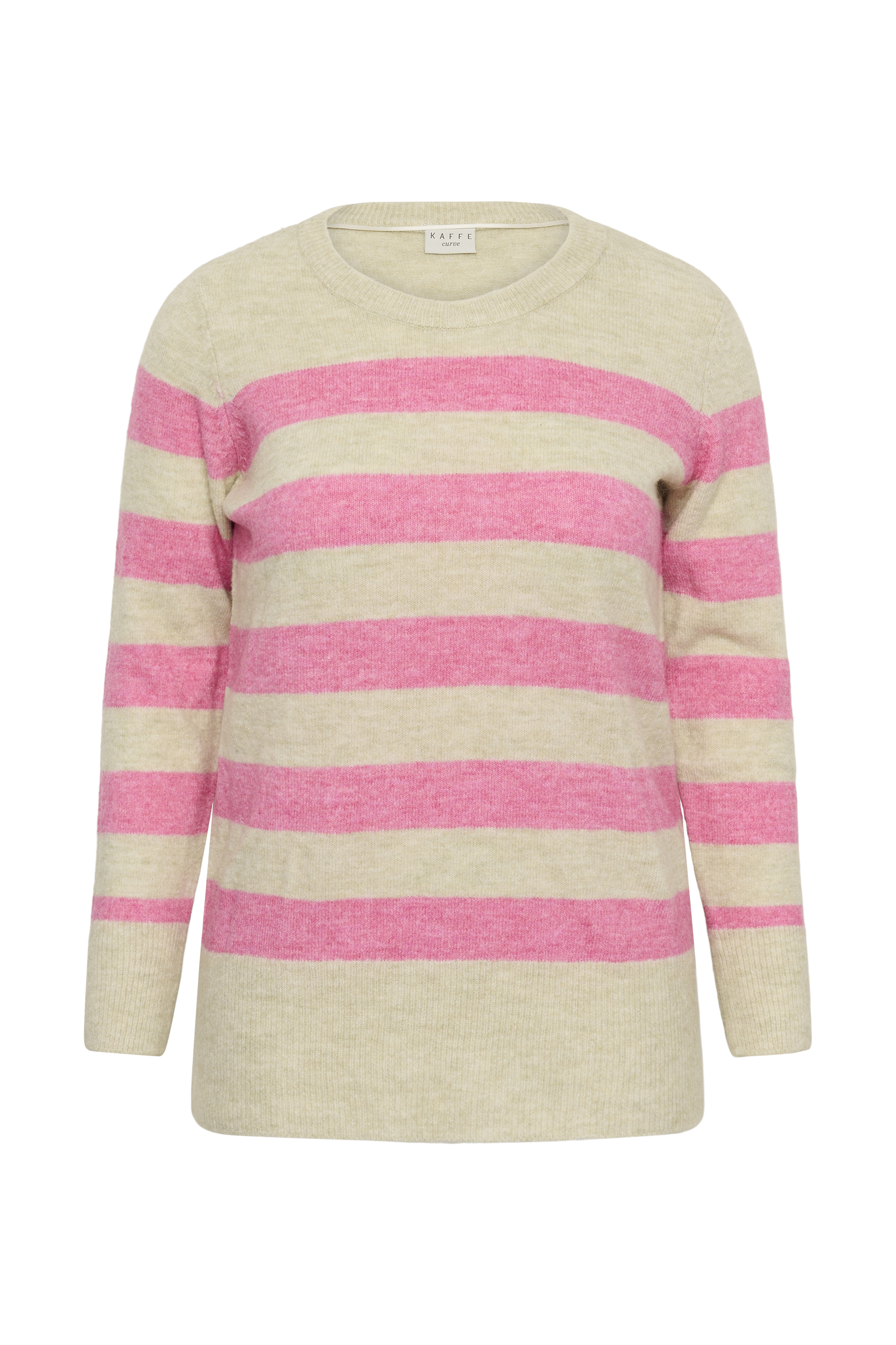 KCniela Striped Pullover s6 - Feather Gray Mel/Pink melange, XL=54