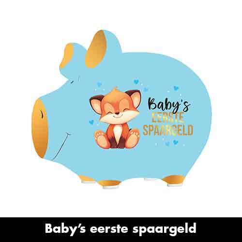 Spaarpot Babys eerste spaargeld blauw
