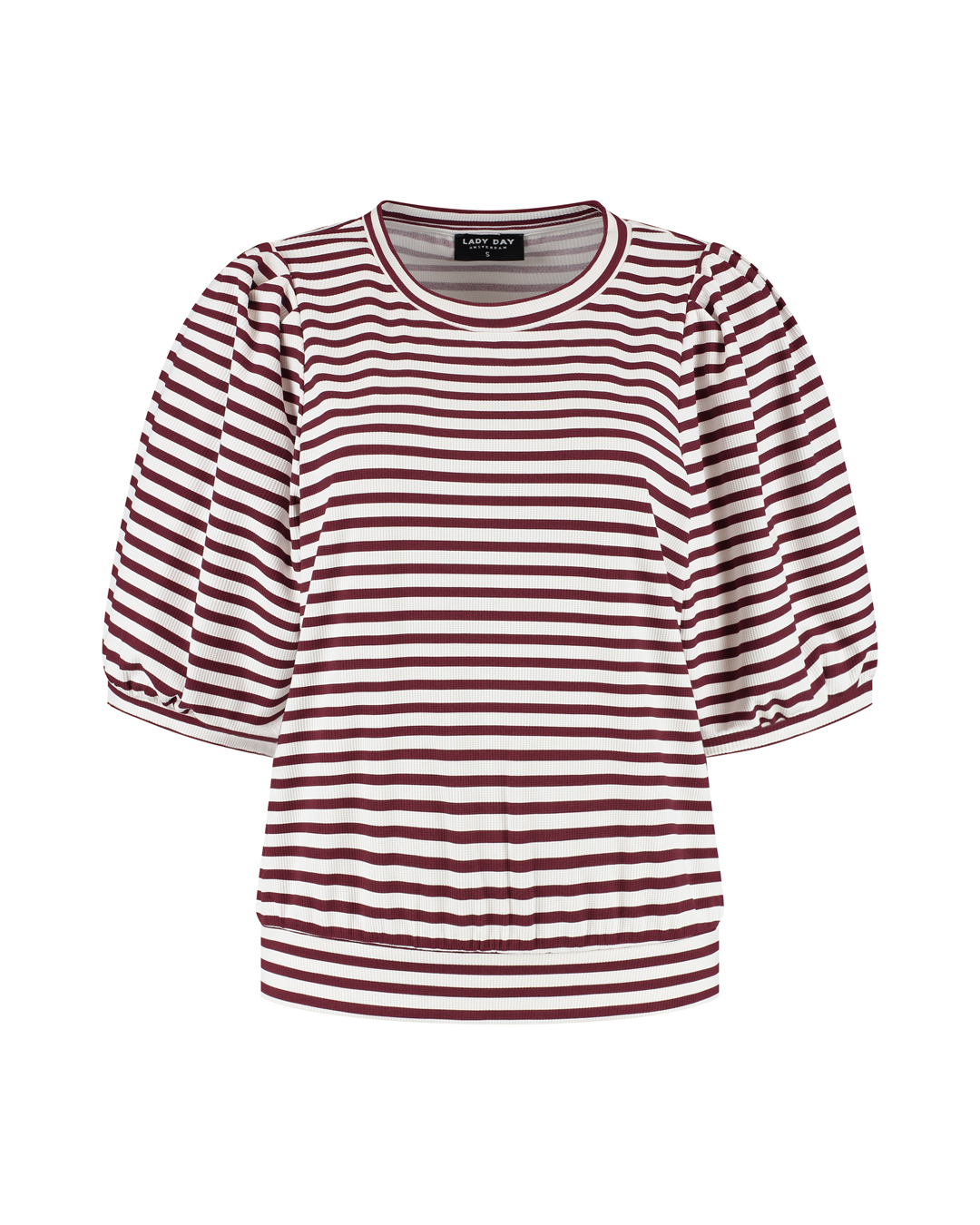 Lady day Amie top s6 - Burgundy/Simple while, M