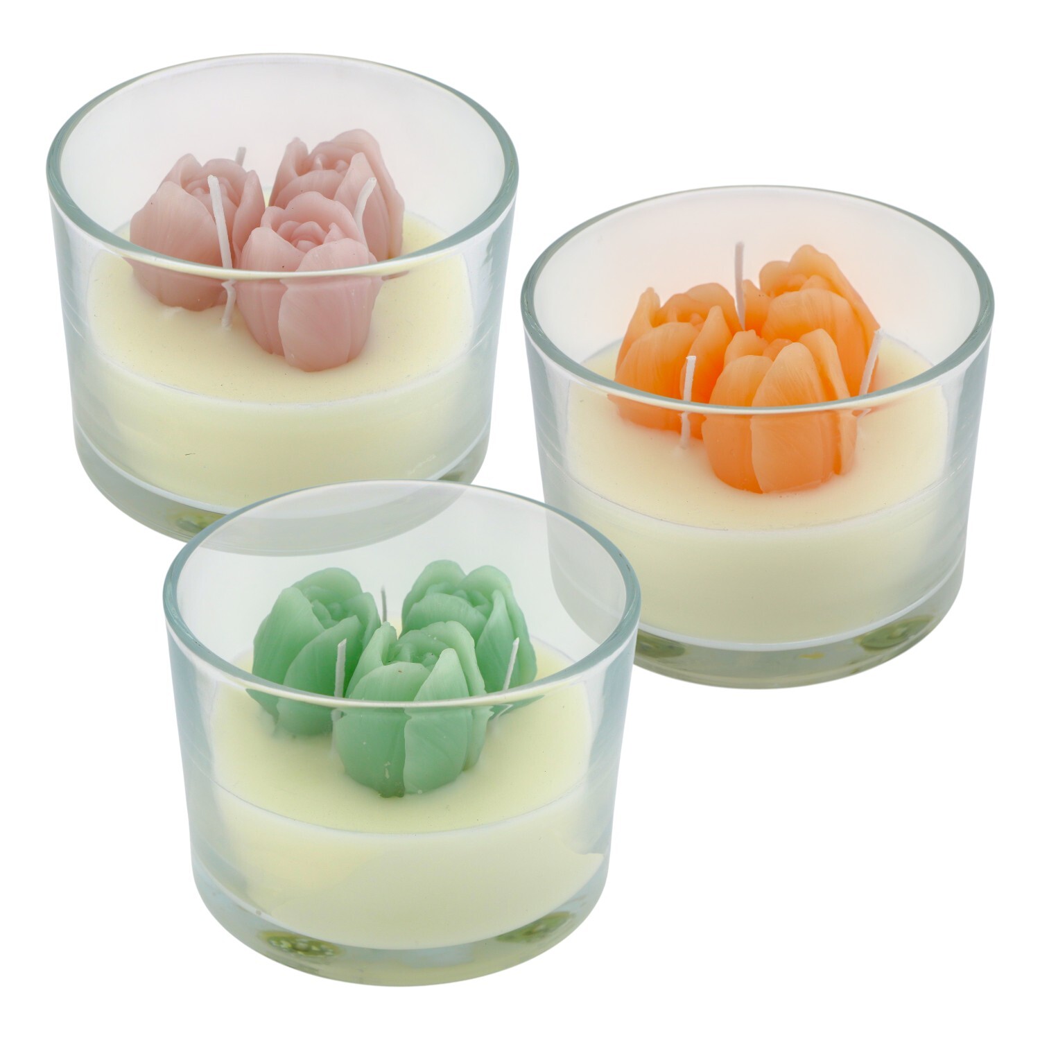 Kaars Tulips L Ass 3