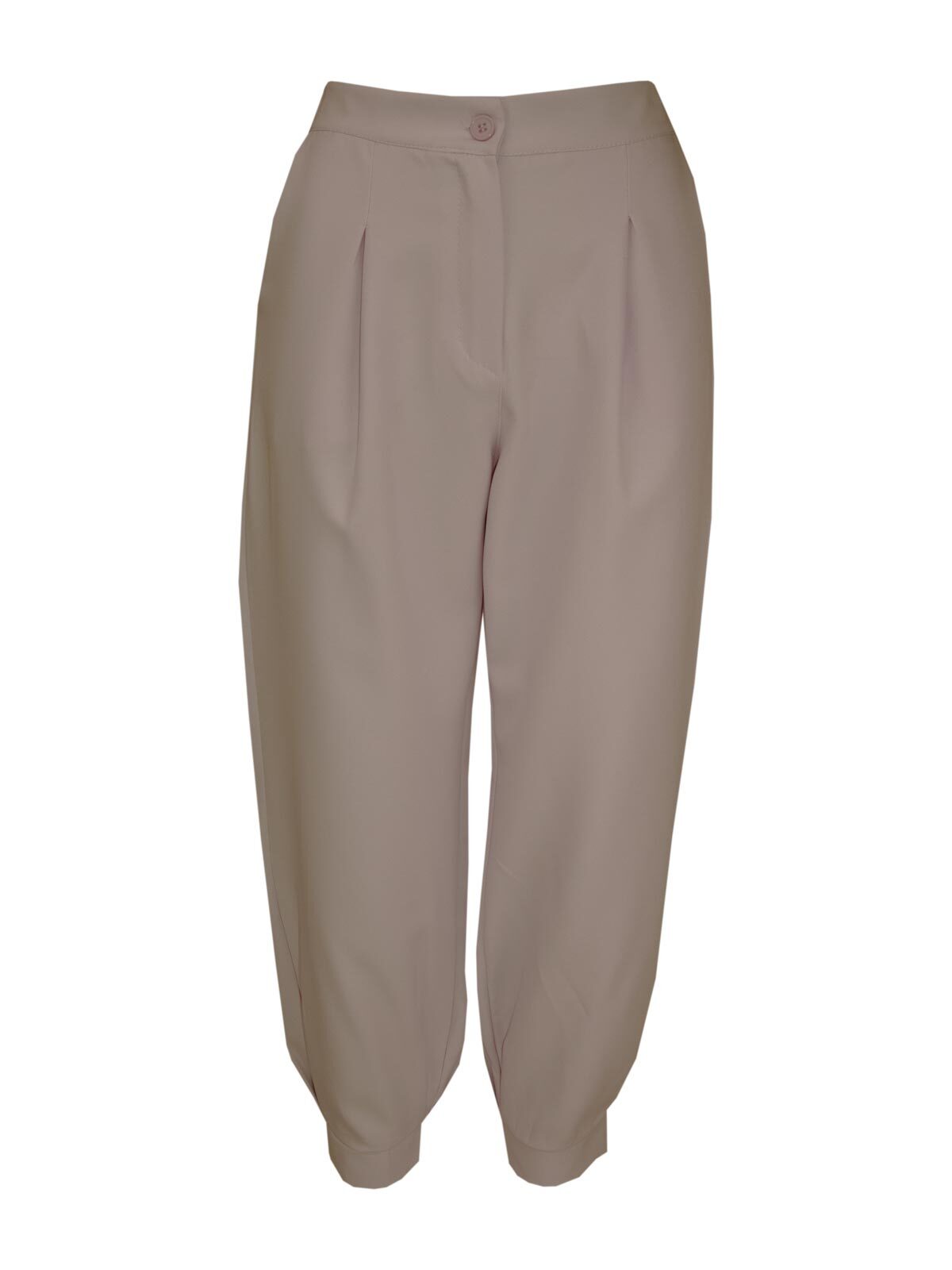 3841 Pants plooi Dark sand - S