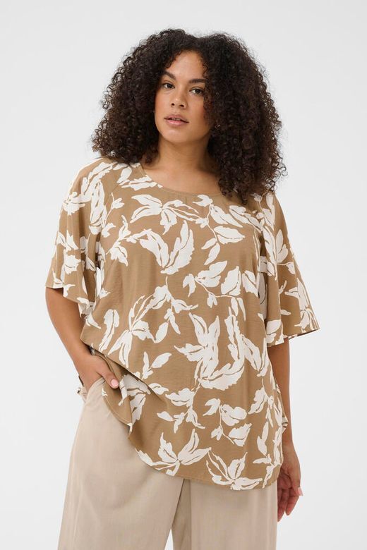 KCmarla Blouse s6 - Oak Chalk Leafs, 48