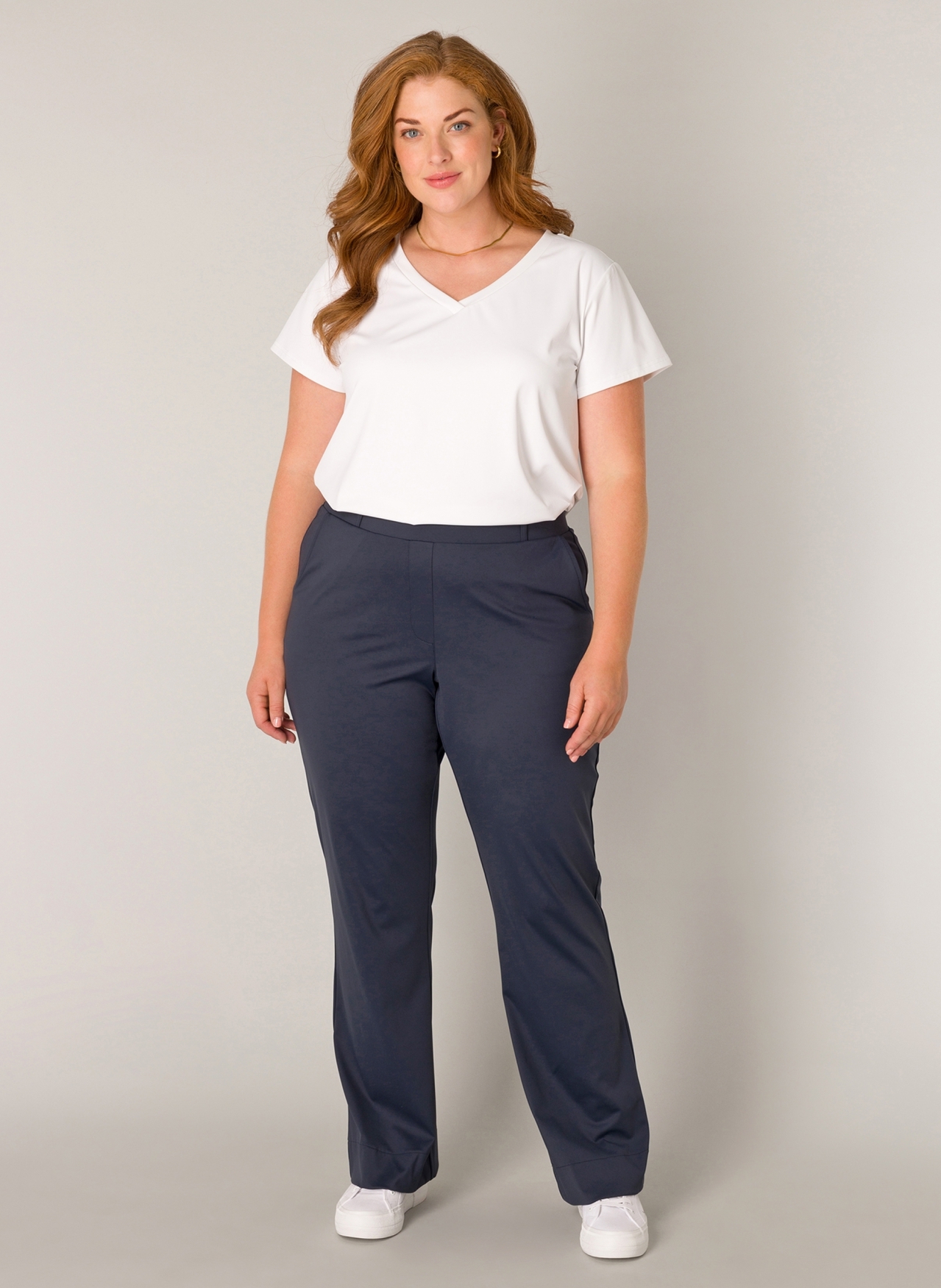 Base level curvy broek Lori dark blue L30