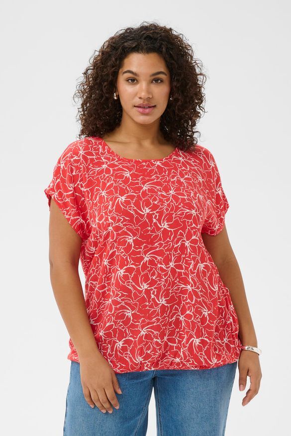 KCvilana Ami Top SS s6 - Poppy Red Chalk Flower, 44
