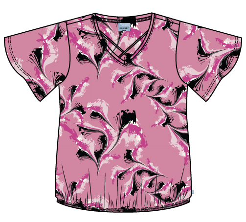 Zhenzi Zh-Clara 1270-Blouse S/S s6 - Pink Orchid, M