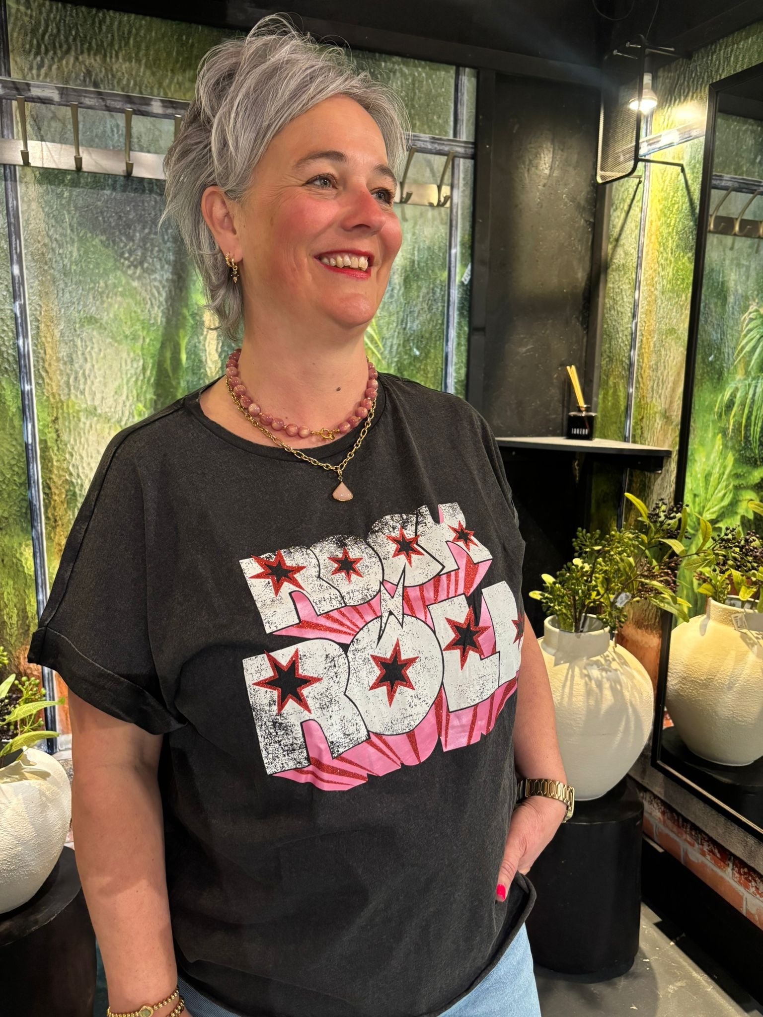 CARJOZI LIFE CAPSL TURNUP O-NECK JRS z6 - Black Rock N Roll, L-50/52