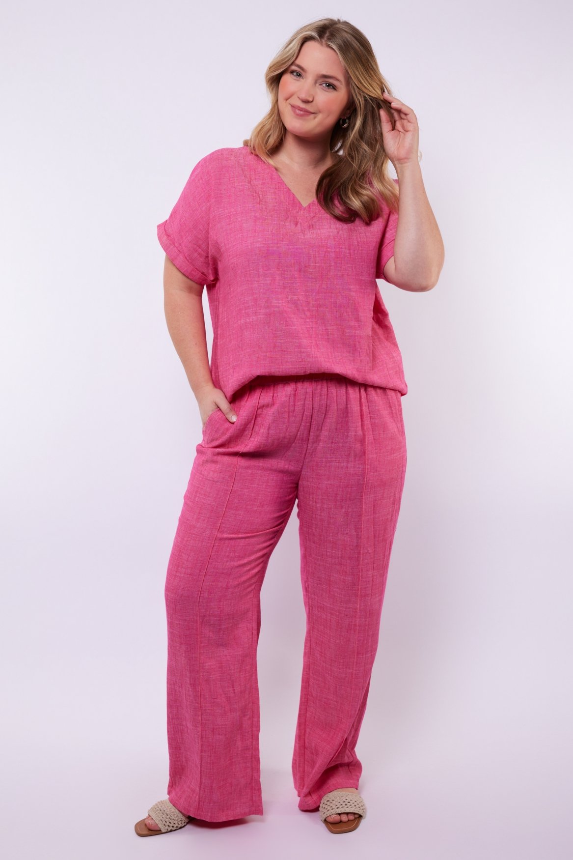 Exxcellent Ember pants z6 - Hibiscus, 50