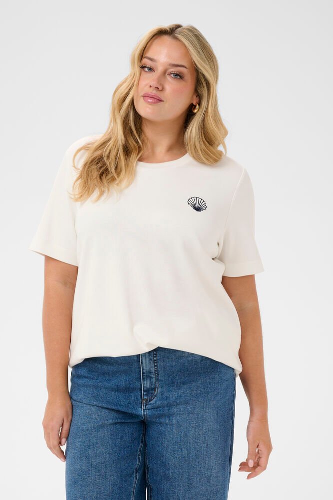 KCannia Embroidery T-Shirt hs6 - Chalk, S=42/44