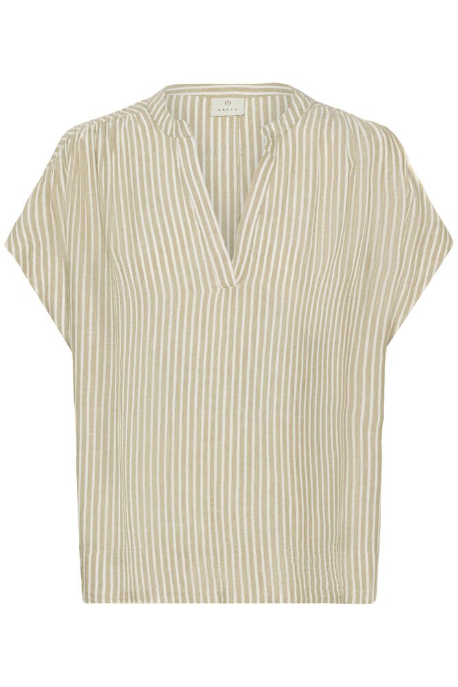 KAmilia Wing SL Blouse hs6 - Chinchilla/Chalk Stripe, 40