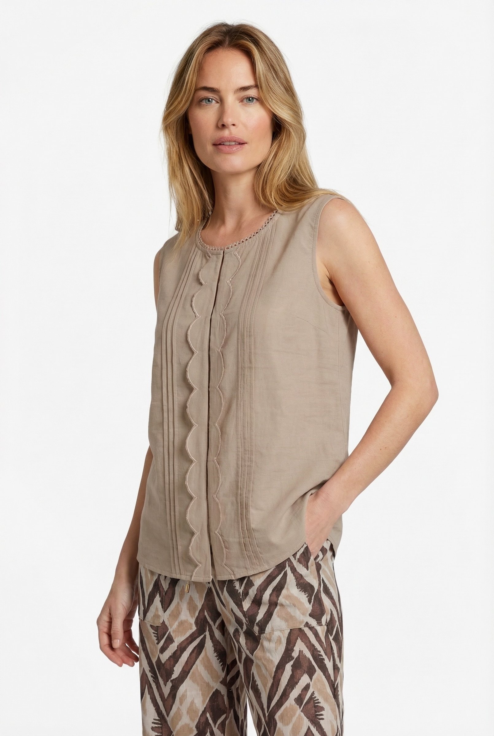 C&S Liridona Gilet hz6 - Khaki, XS