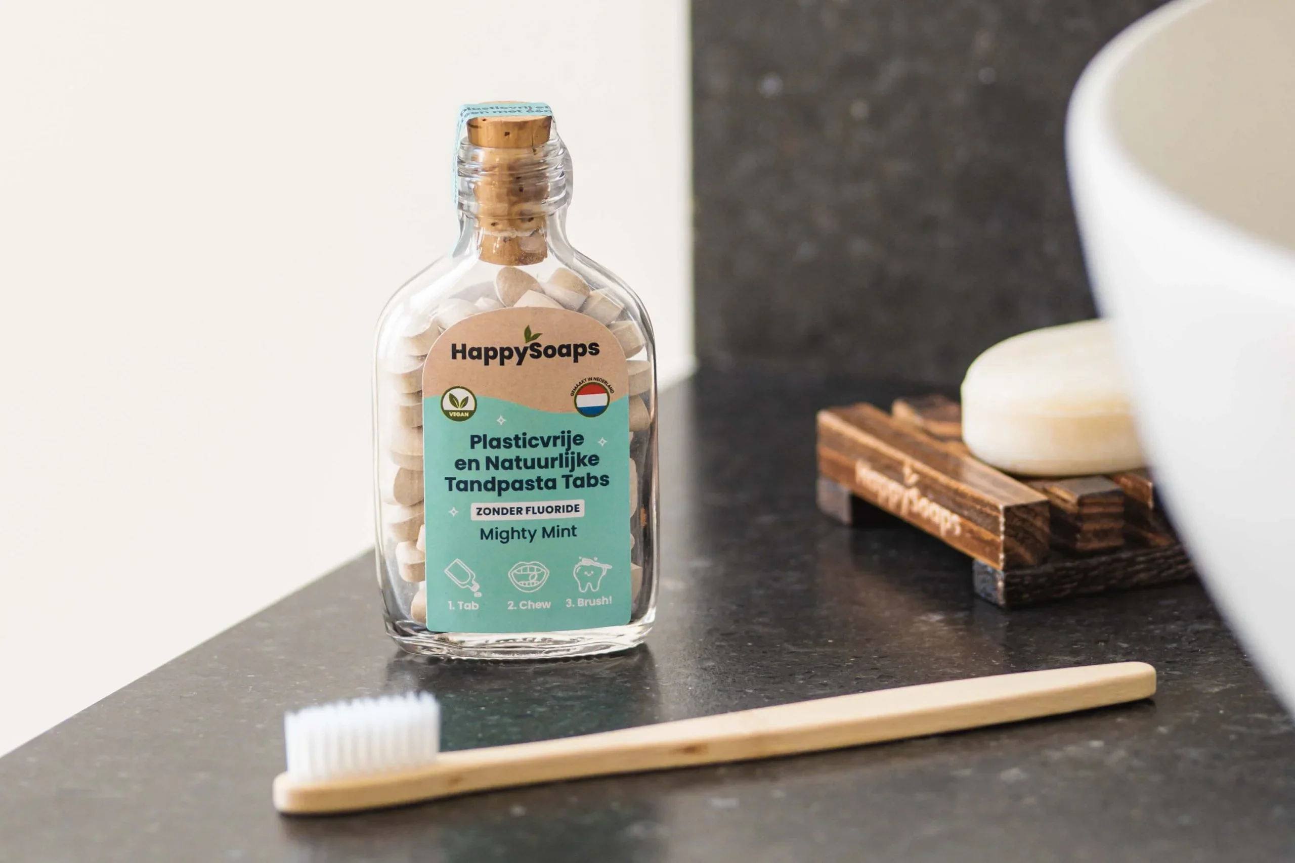 Tandpasta Tabs - Zonder Fluoride - Mighty Mint