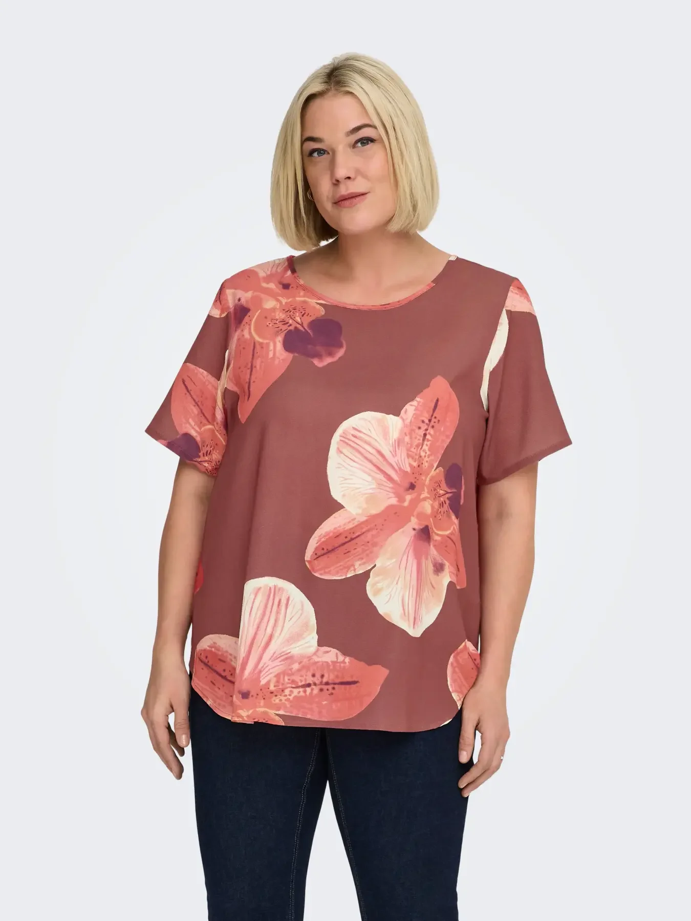 CARVICA S/S TOP WVN NOOS
