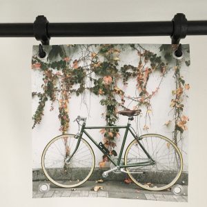 Mini tuinposter fiets 30x30 cm