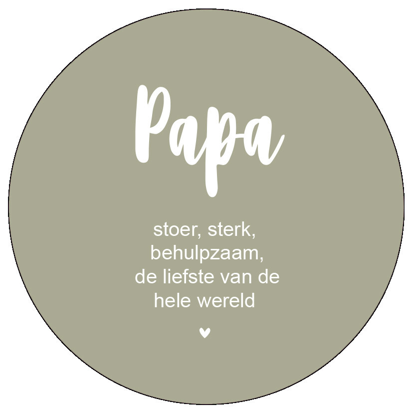 muurcirkel papa mosgroen 30 cm