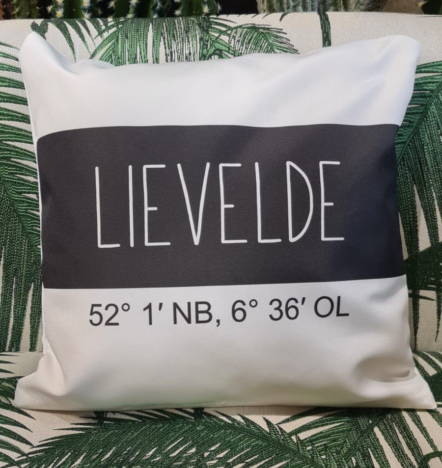 Buitenkussen lievelde zwart