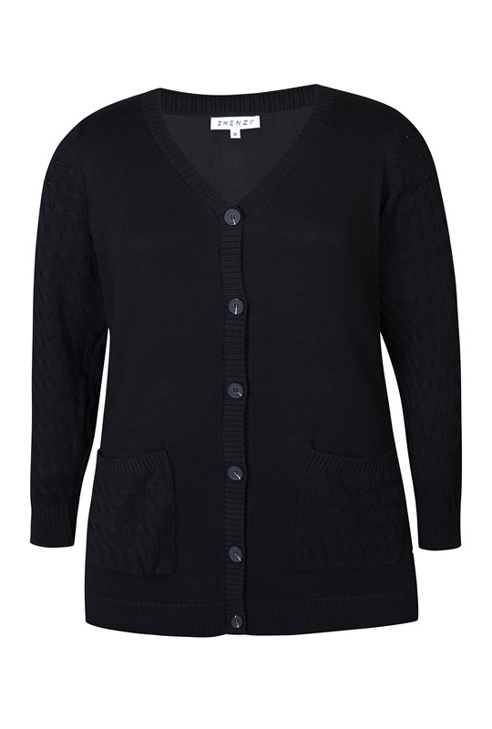 Zhenzi fa23 vest CORALIE 210 black - Black, L