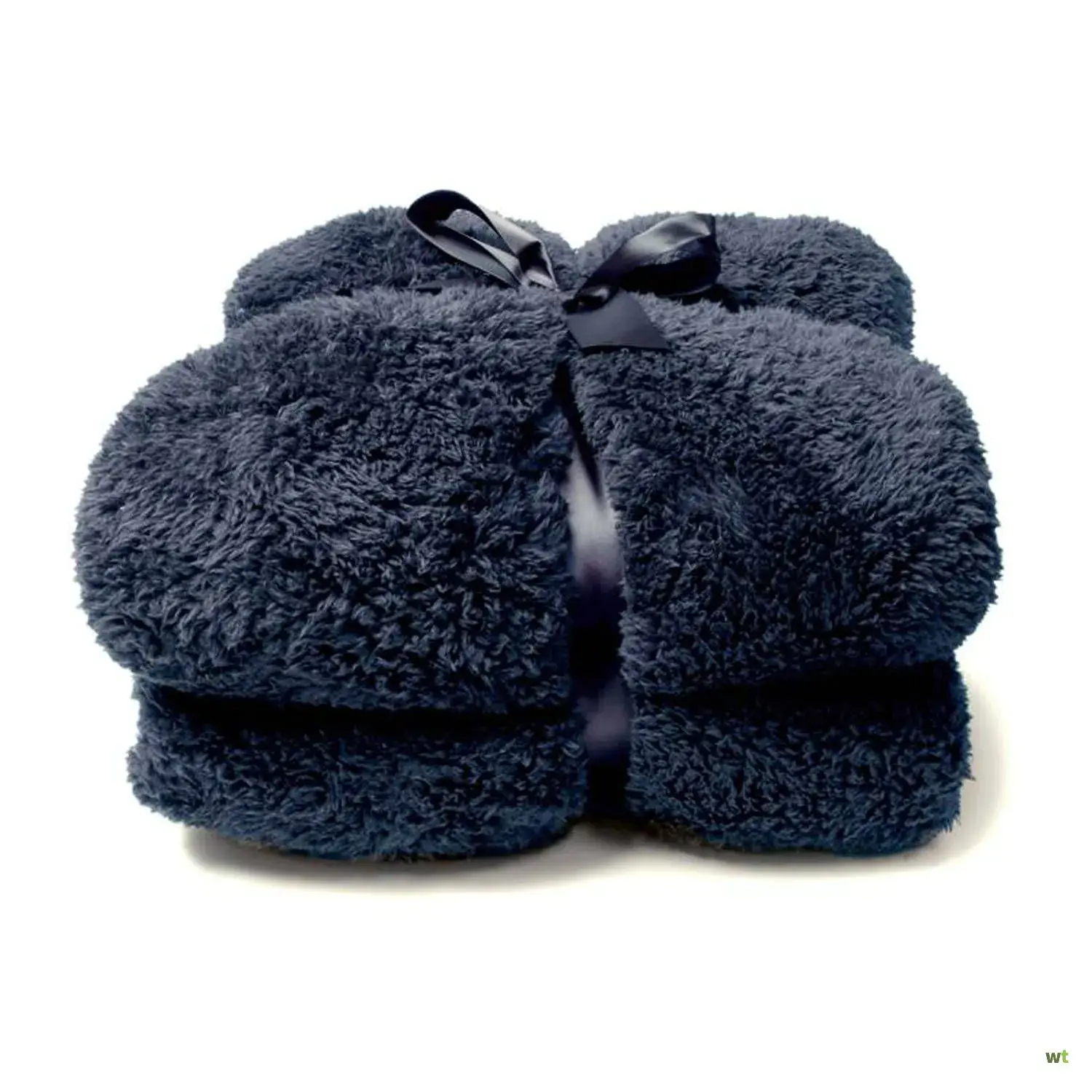 Teddy plaid 150x200 dark blue