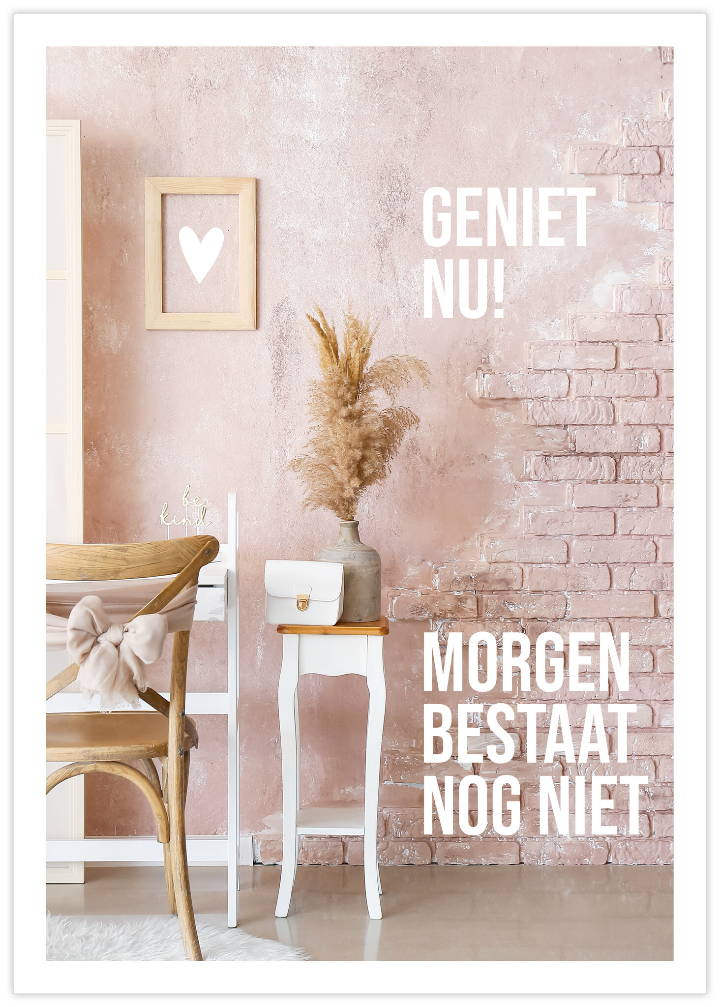 Poster A4 Geniet nu