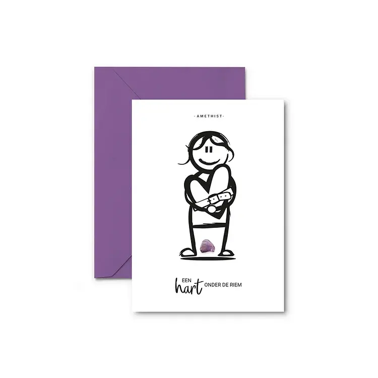 EEN KAARTJE HART ONDER DE RIEM