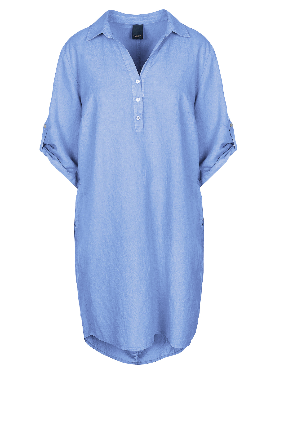 Luxzuz linnen z4 Siwinia jurk granada sky - 553 Granada Sky, XL