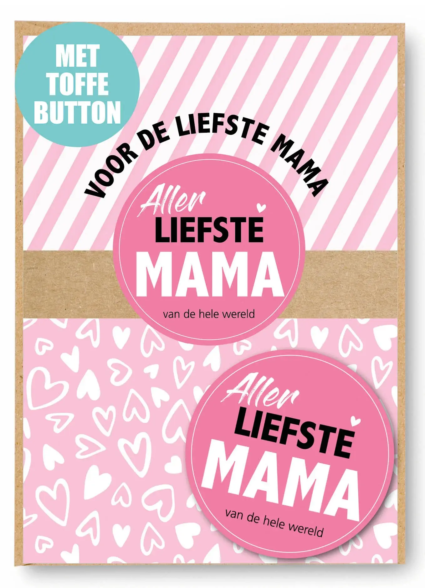 Postcard Moederdag met button