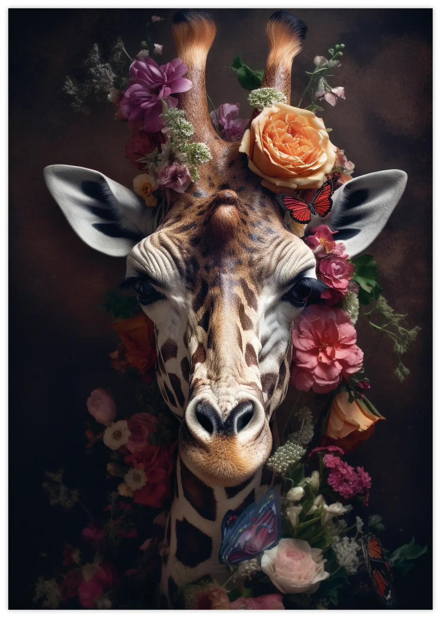Poster a4 Giraffe