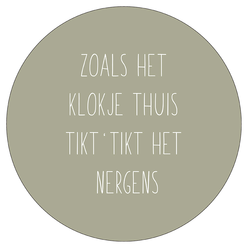 muurcirkel klokje tikt mosgroen 40 cm