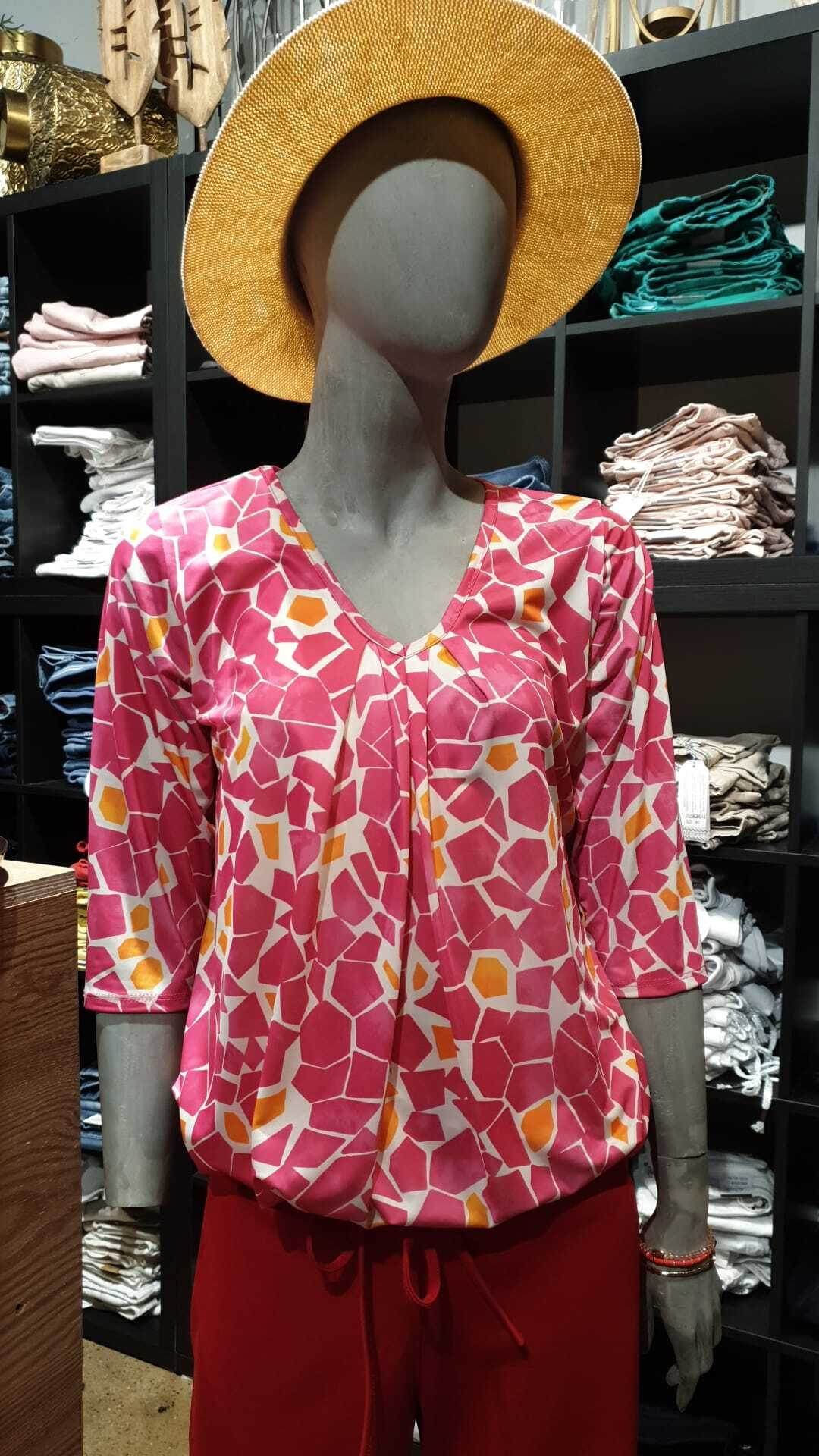 Iz Naiz top pink stone 3418 - S