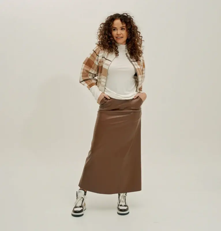 Sale Sneakerdresses rok lang taupe - S