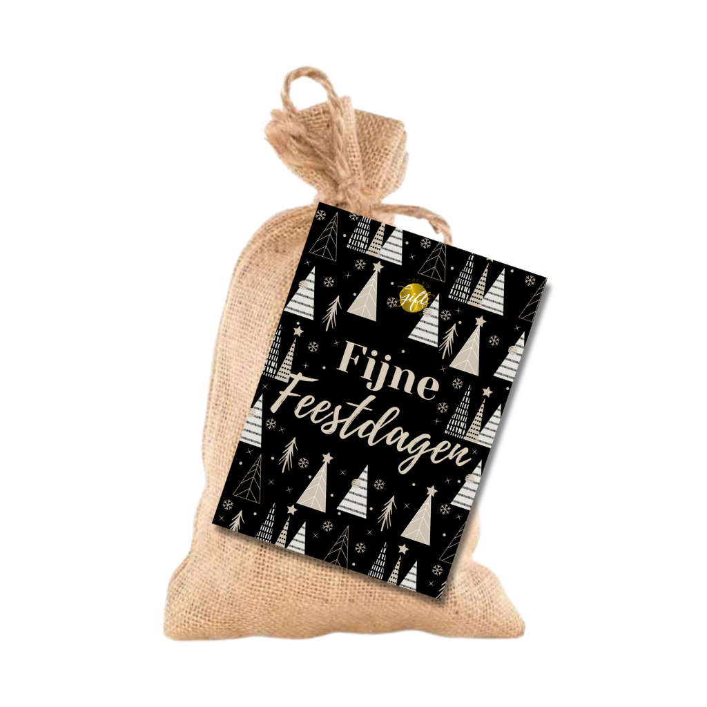 Gevulde jute zak kerst