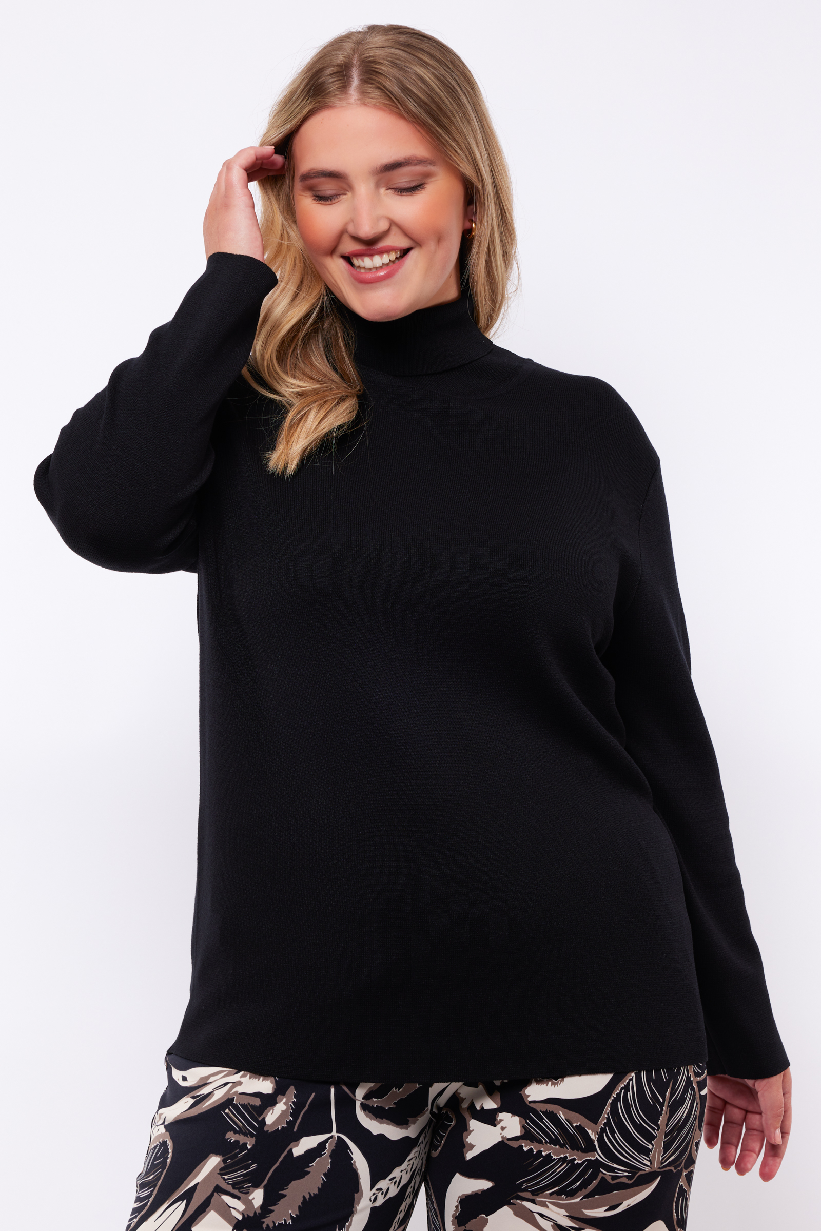 Exxcellent Belqies knit sweater w4 - Black, 46/48