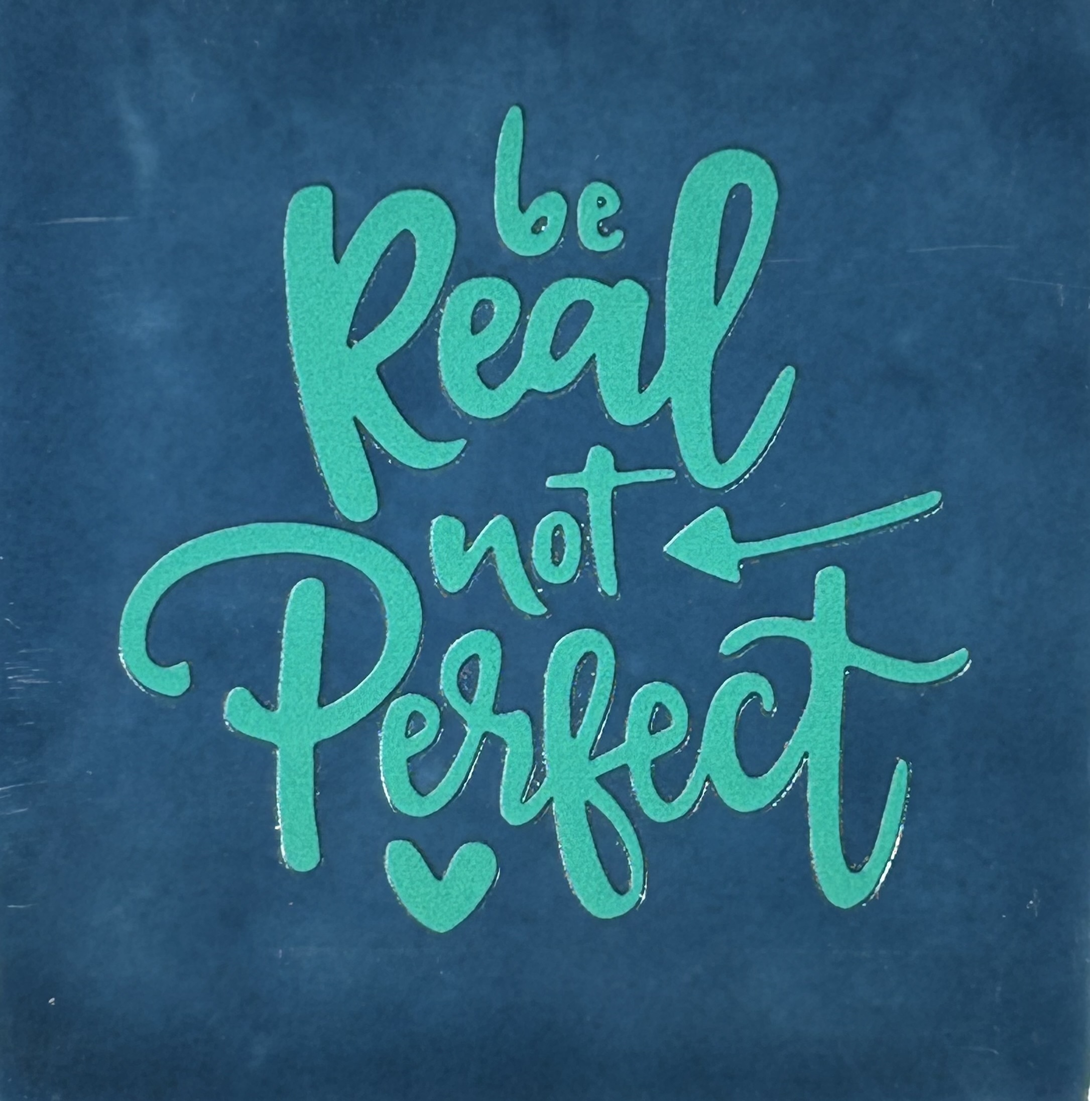 Tegeltje Be real blauw