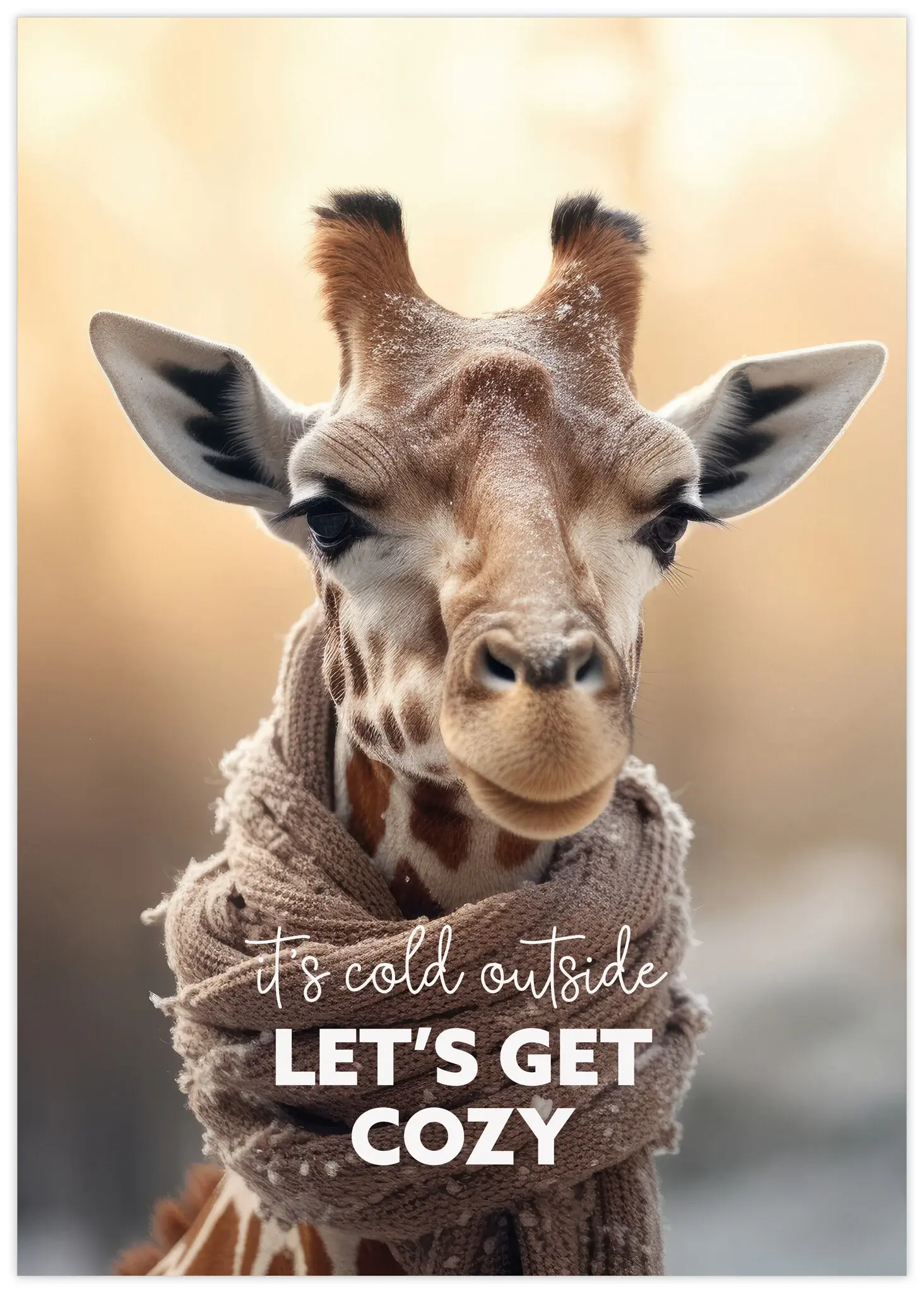 Poster A4 kerst its cold outside