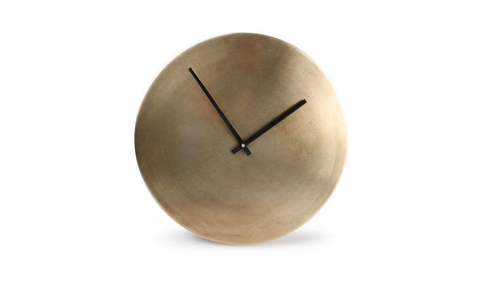 Wandklok 38cm metaal goud Zone