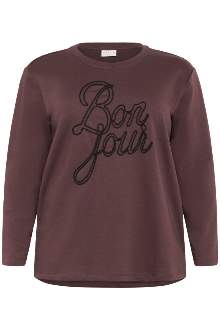 Sale Kaffe curve KCberla Sweatshirt fudge f5 - Fudge, S=42/44