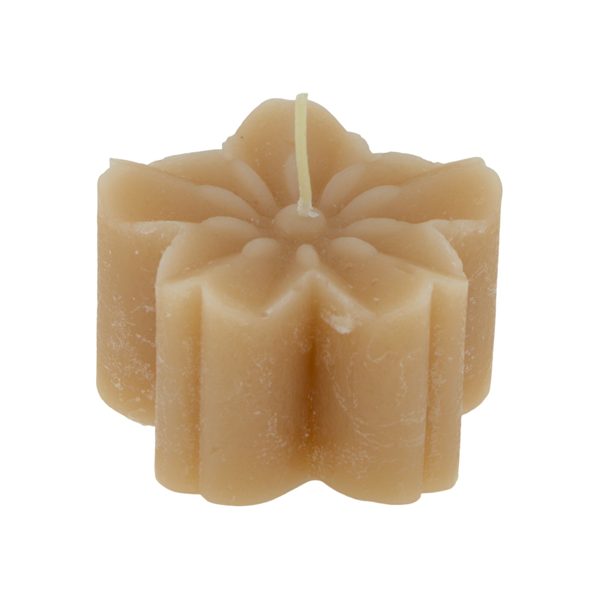 Deco Kaars Blossom  taupe