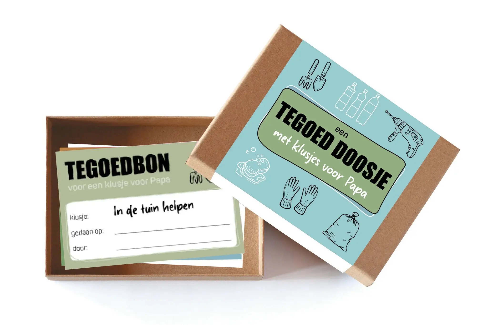 Tegoed doosje klusjes voor papa