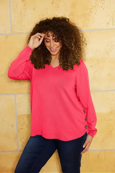 Sale zhenzi Kogle 618-Pullover L/S ps5 - Raspberry, L=50/52